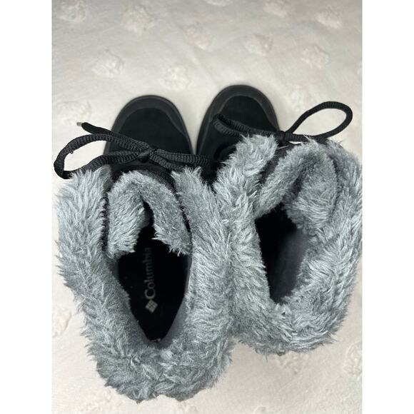 Columbia Women's Size 6.5 Ice Maiden Shorty Boot Gray Black Fur Lined Waterproof - Picture 7 of 8